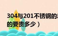 304与201不锈钢的差价（304不锈钢比201的要贵多少）