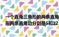 一个直角三角形的两条直角边的和是14cm（一个直角三角形两条直角边分别是5和12）