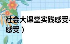 社会大课堂实践感受与收获（社会大课堂实践感受）