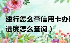 建行怎么查信用卡办理进度（建行信用卡申请进度怎么查询）