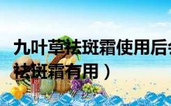 九叶草祛斑霜使用后会不会色斑更多（九叶草祛斑霜有用）