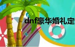 dnf豪华婚礼定制函里面有什么