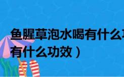 鱼腥草泡水喝有什么功效作用（鱼腥草泡水喝有什么功效）