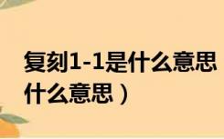 复刻1-1是什么意思（商家说1 1复刻手表 是什么意思）