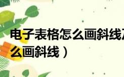 电子表格怎么画斜线及编辑文字（电子表格怎么画斜线）