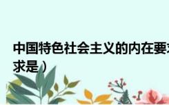 中国特色社会主义的内在要求（中国特色社会主义的内在要求是）