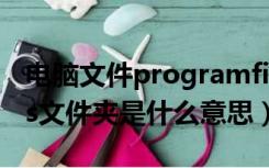 电脑文件programfiles是啥（program files文件夹是什么意思）