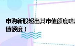 申购新股超出其市值额度啥意思（新股申购数量超出其总市值额度）