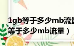 1gb等于多少mb流量可以用多长时间（1gb等于多少mb流量）