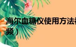 海尔血糖仪使用方法视频（血糖仪使用方法视频）