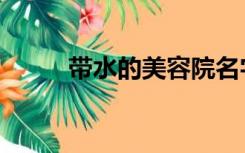 带水的美容院名字（带水的名字）