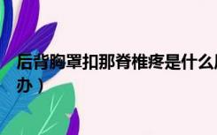 后背胸罩扣那脊椎疼是什么原因（后背胸罩扣那脊椎疼怎么办）