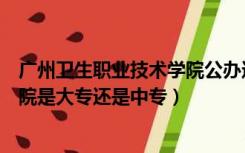 广州卫生职业技术学院公办还是民办（广州卫生职业技术学院是大专还是中专）