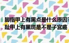 脚指甲上有黑点是什么原因?脚指甲有黑点是不是癌症...（脚趾甲上有黑斑是不是子宫癌）