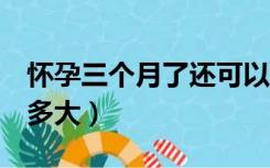 怀孕三个月了还可以打掉吗（3个月的胎儿有多大）