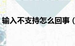 输入不支持怎么回事（输入不支持怎么解决）