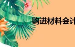 购进材料会计分录（购进）