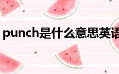 punch是什么意思英语（punch是什么意思）