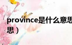 province是什么意思呢（province是什么意思）