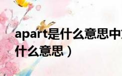 apart是什么意思中文翻译（apart from是什么意思）