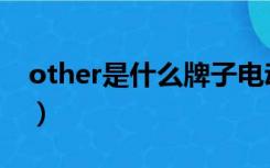 other是什么牌子电动车（other是什么牌子）