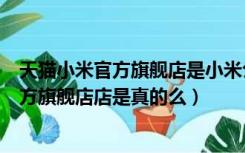 天猫小米官方旗舰店是小米公司的吗（天猫上有一个小米官方旗舰店店是真的么）