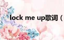 lock me up歌词（wake me up歌词）