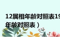 12属相年龄对照表1982年的属什么（12属相年龄对照表）