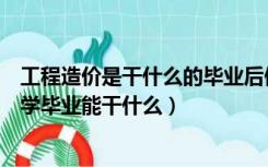 工程造价是干什么的毕业后做什么（工程造价是干什么的大学毕业能干什么）