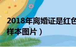 2018年离婚证是红色还是绿色（2018离婚证样本图片）