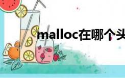 malloc在哪个头文件（malloc）