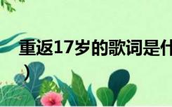 重返17岁的歌词是什么歌（重返17岁的歌词）