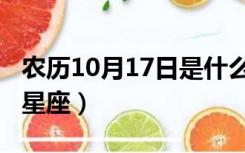 农历10月17日是什么星座（10月17日是什么星座）