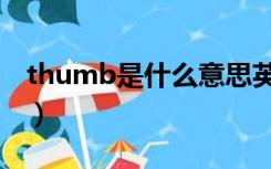 thumb是什么意思英语（thumb是什么意思）