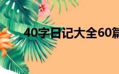 40字日记大全60篇（日记40字大全）