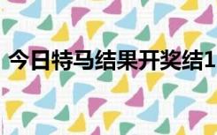 今日特马结果开奖结121期（今日特马结果）