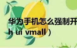 华为手机怎么强制开机（华为手机开机显示zh ui vmall）