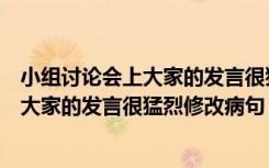 小组讨论会上大家的发言很猛烈修改病句句（小组讨论会上大家的发言很猛烈修改病句）