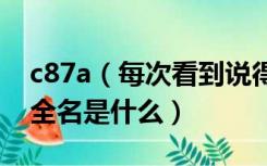 c87a（每次看到说得c87什么的指的是什么 全名是什么）