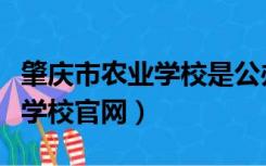 肇庆市农业学校是公办还是民办（肇庆市农业学校官网）