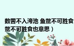 数罟不入洿池 鱼鳖不可胜食也两句怎么读（数罟不入洿池鱼鳖不可胜食也意思）