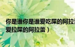 你是谁你是谁爱吃屎的阿拉蕾（歌词你是谁你是谁你是不是爱拉屎的阿拉蕾）