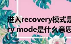 进入recovery模式是什么意思（进入recovery mode是什么意思）