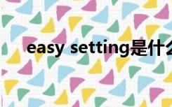 easy setting是什么（easy settings）