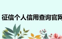 征信个人信用查询官网（查询个人征信官网）