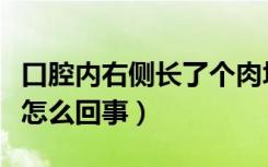 口腔内右侧长了个肉坨（牙龈长了个肉疙瘩是怎么回事）