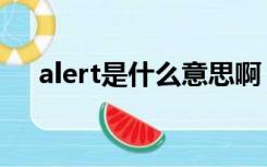 alert是什么意思啊（alert是什么意思）