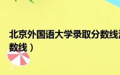 北京外国语大学录取分数线河北省（北京外国语大学录取分数线）