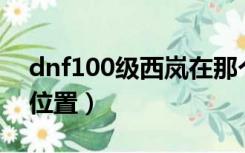 dnf100级西岚在那个位置（dnf西岚在那个位置）