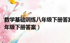 数学基础训练八年级下册答案2022人教版（数学基础训练八年级下册答案）